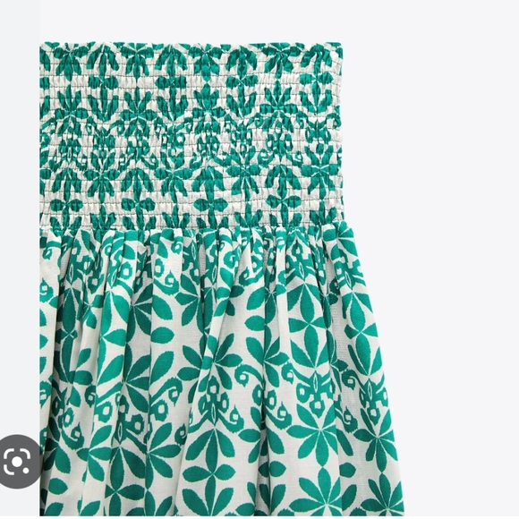 Zara green long printed maxi skirt - Picture 5 of 6